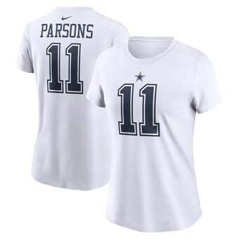 Women's Nike Micah Parsons White Dallas Cowboys Player Name & Number T-Shirt