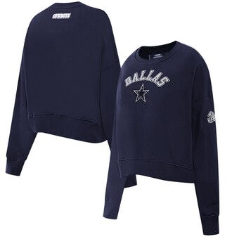 Women's Pro Standard Navy Dallas Cowboys Fleece Pullover Sweatshirt