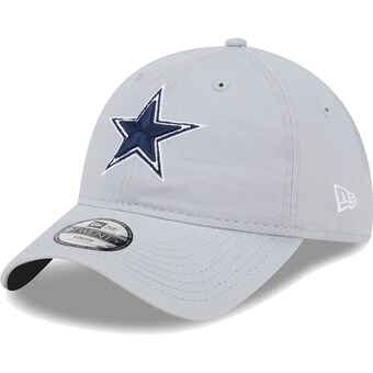 Youth New Era  Gray Dallas Cowboys  Main Core Classic 2.0 9TWENTY Adjustable Hat