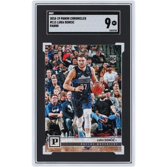 Luka Dončić Dallas Mavericks 2018-19 Panini Chronicles #111 SGC Authenticated 9 Rookie Card