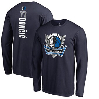 Luka Doncic Dallas Mavericks Backer Long Sleeve T-Shirt - Navy