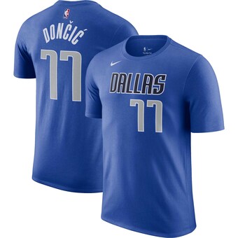 Luka Dončić Dallas Mavericks Nike Icon 2022/23 Name & Number T-Shirt - Blue