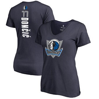 Luka Doncic Dallas Mavericks Women's Backer V-Neck T-Shirt - Navy