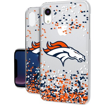 Denver Broncos iPhone Clear Case with Confetti Design