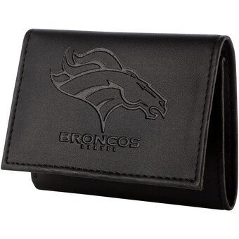 Men's Denver Broncos Black Hybrid Tri-Fold Wallet