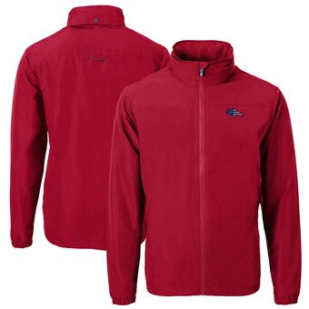 Men's Denver Broncos Cutter & Buck Red  Americana Charter Eco Recycled Full-Zip Jacket