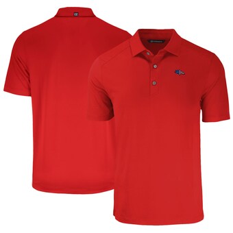 Men's Denver Broncos Cutter & Buck Red  Americana Forge Eco Stretch Recycled Polo
