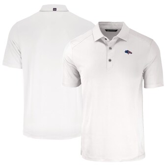 Men's Denver Broncos Cutter & Buck White Big & Tall Americana Forge Eco Stretch Recycled Polo