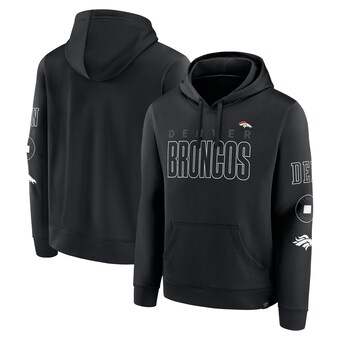 Men's Denver Broncos Fanatics Black Blackout Pullover Hoodie