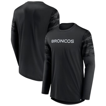 Men's Denver Broncos Fanatics Black Square Off Long Sleeve T-Shirt