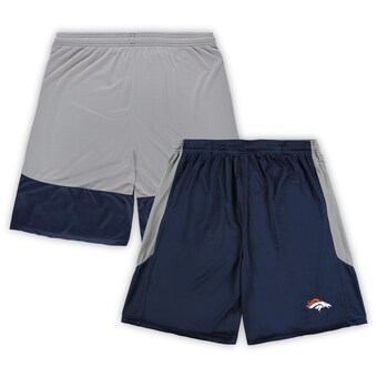 Men's Denver Broncos Fanatics Navy Big & Tall Team Logo Shorts