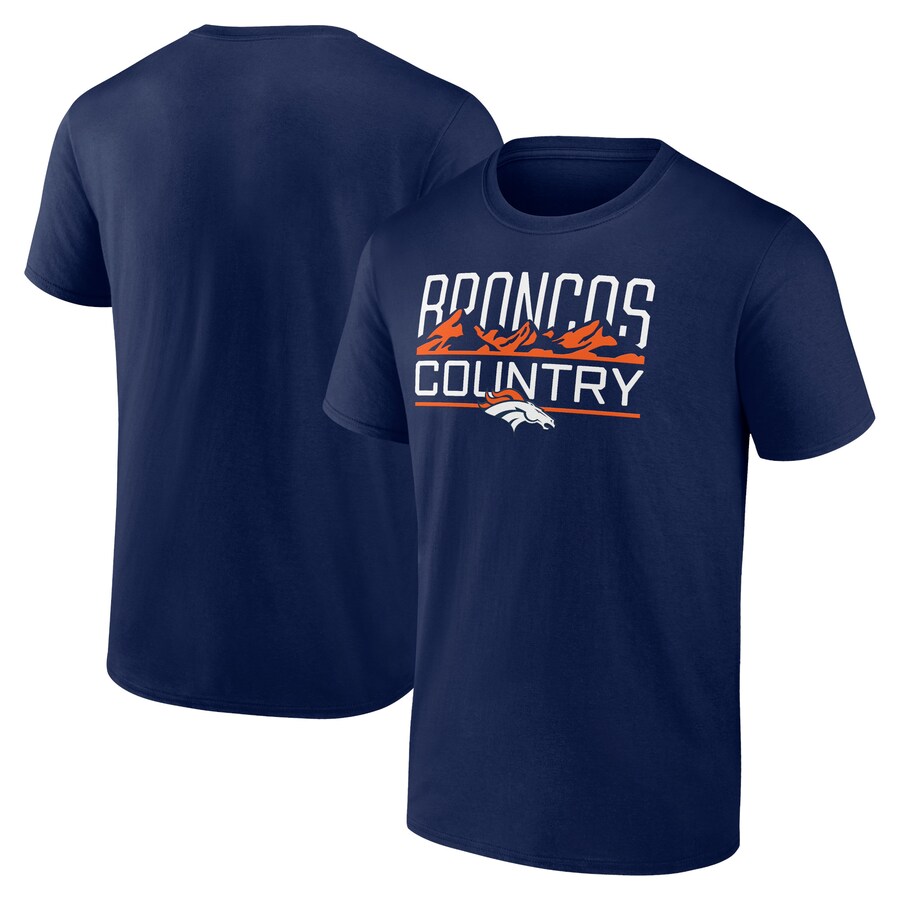 Men's Denver Broncos Fanatics Navy Hometown Offensive Drive T-Shirt