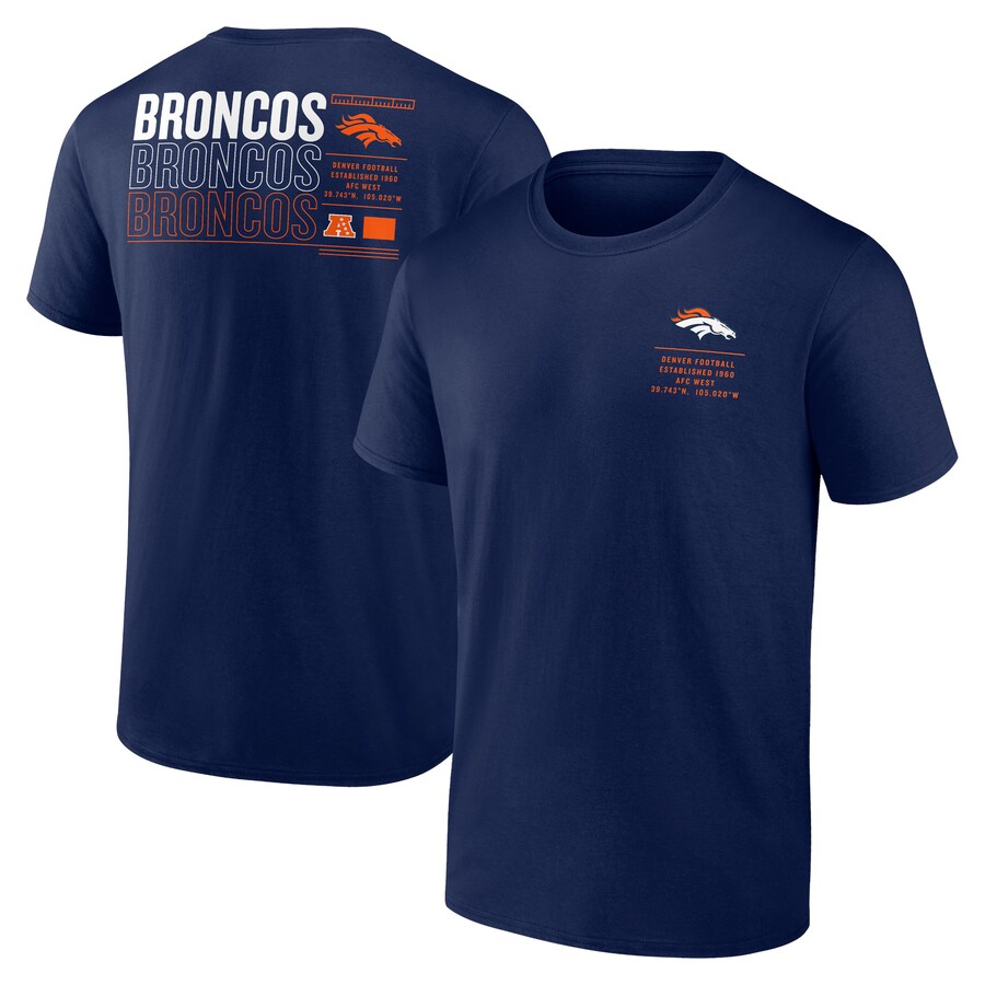 Men's Denver Broncos Fanatics Navy Repeat Stats T-Shirt