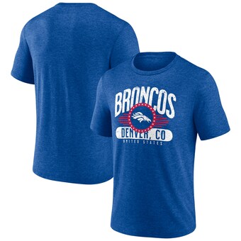 Men's Denver Broncos Fanatics Royal Badge of Honor Tri-Blend T-Shirt