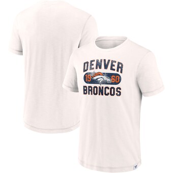 Men's Denver Broncos Fanatics White Act Fast T-Shirt