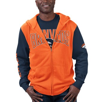 Men's Denver Broncos G-III Sports by Carl Banks Orange/Navy T-Shirt & Full-Zip Hoodie Combo Set