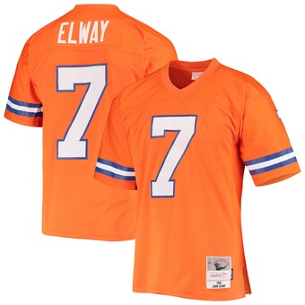 Men's Denver Broncos John Elway Mitchell & Ness Orange 1990 Legacy Replica Jersey