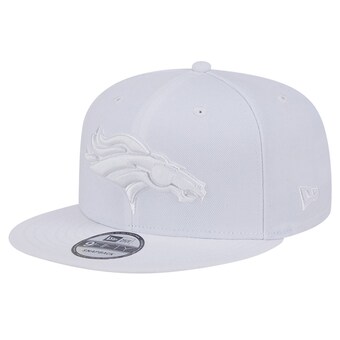 Men's Denver Broncos New Era Main White on White 9FIFTY Snapback Hat
