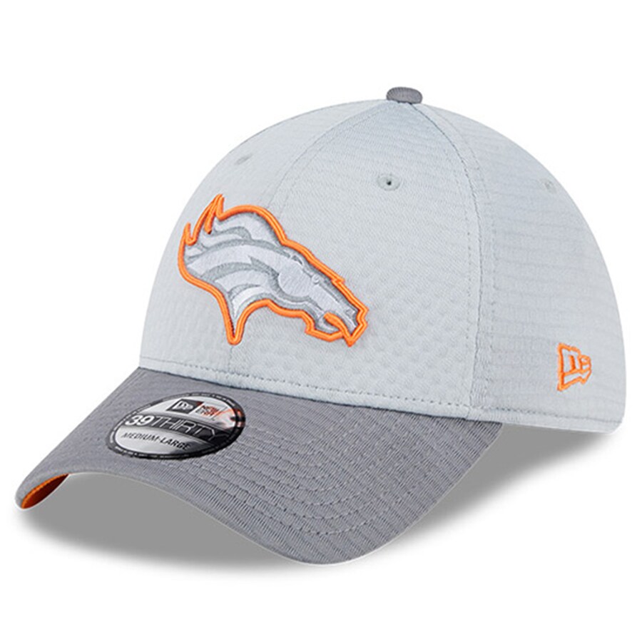 Men's Denver Broncos New Era Gray 2024 NFL Training Camp 39THIRTY Flex Hat