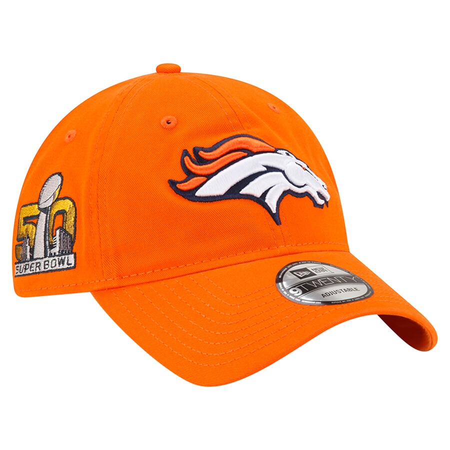 Men's Denver Broncos New Era  Orange Distinct 9TWENTY Adjustable Hat