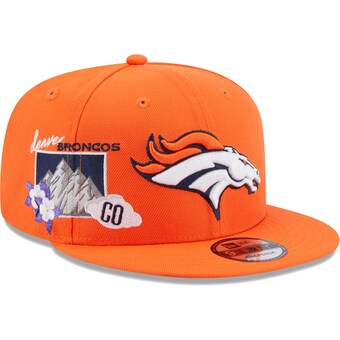 Men's Denver Broncos New Era Orange Icon 9FIFTY Snapback Hat