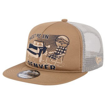 Men's Denver Broncos New Era Tan Meet Me 9FIFTY Snapback Hat