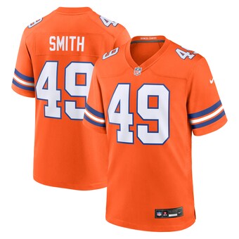 Men's Denver Broncos Dennis Smith Nike Orange Mile High Collection 1977 Throwback Retired Player Game Jersey