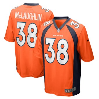 Men's Denver Broncos Jaleel McLaughlin Nike  Orange  Game Jersey