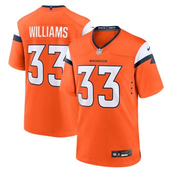 Men's Denver Broncos Javonte Williams Nike Orange Mile High Collection Game Jersey