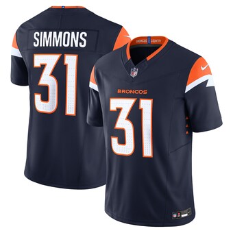 Men's Denver Broncos Justin Simmons Nike Navy Vapor F.U.S.E. Limited Jersey