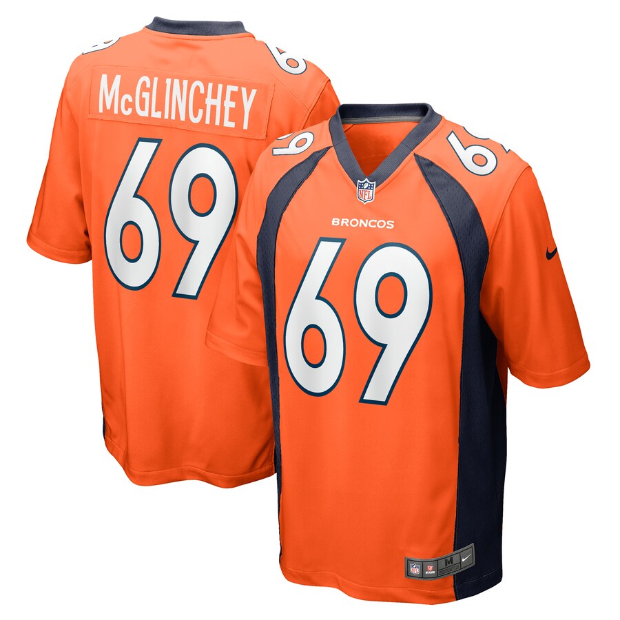 Men's Denver Broncos Mike McGlinchey Nike Orange Game Player Jersey