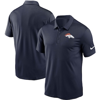 Men's Denver Broncos Nike Navy Fan Gear Franchise Heat-Sealed Graphic Team Polo