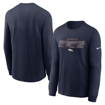 Men's Denver Broncos Nike Navy Fan Gear Playbook Long Sleeve T-Shirt