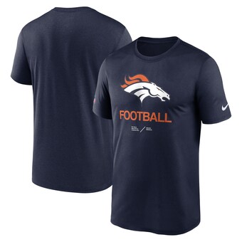 Men's Denver Broncos Nike Navy Sideline Infograph Performance T-Shirt