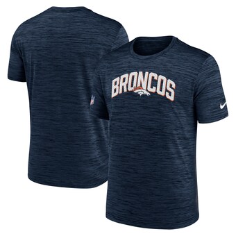 Men's Denver Broncos Nike Navy Sideline Velocity Athletic Stack Performance T-Shirt