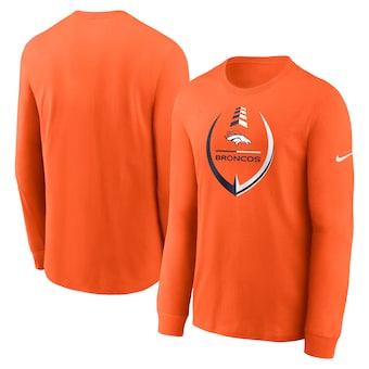 Men's Denver Broncos Nike Orange Icon Legend Long Sleeve Performance T-Shirt