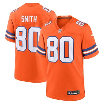 Men's Denver Broncos Rod Smith Nike Orange Mile High Collection 1977 Throwback Retired Player Game Jersey