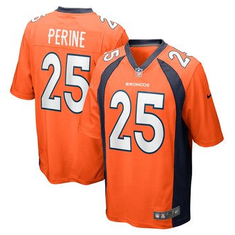 Men's Denver Broncos Samaje Perine Nike Orange Game Player Jersey