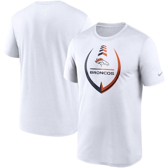 Men's Denver Broncos Nike White Icon Legend Performance T-Shirt