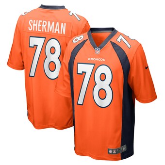 Men's Denver Broncos William Sherman Nike  Orange Team Game Jersey