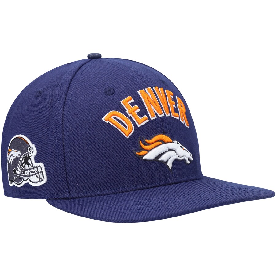 Men's Denver Broncos Pro Standard Navy Stacked Snapback Hat