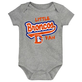 Newborn & Infant Denver Broncos Heather Gray Retro Little Baller Bodysuit