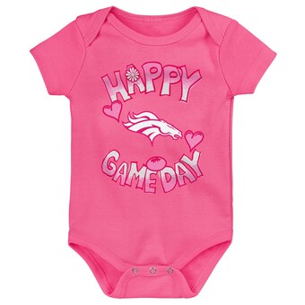 Newborn Denver Broncos Pink Happy Gameday Bodysuit