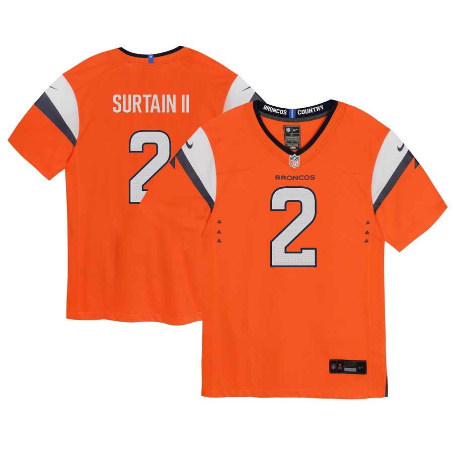 Preschool Denver Broncos Patrick Surtain II Nike Orange Game Jersey