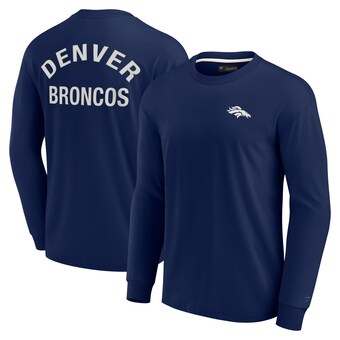 Unisex Denver Broncos Fanatics Navy Elements Super Soft Long Sleeve T-Shirt