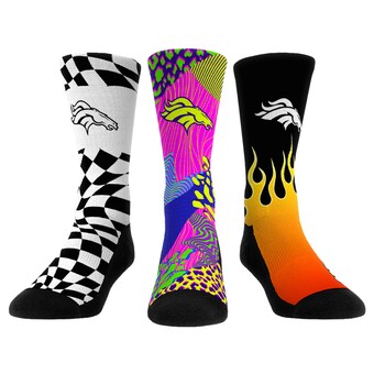 Unisex Denver Broncos Rock Em Socks Team Vibes Three-Pack Crew Socks Set