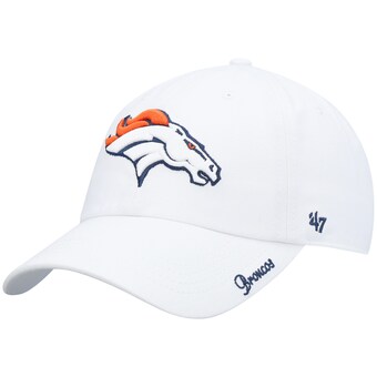 Women's Denver Broncos '47 White Miata Clean Up Logo Adjustable Hat