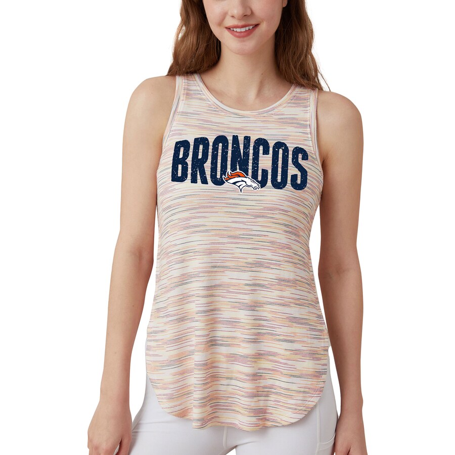 Women's Denver Broncos  Concepts Sport Sunray Multicolor Tri-Blend Tank Top