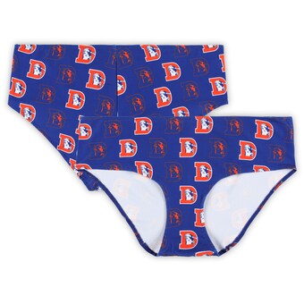 Women's Denver Broncos Concepts Sport Royal Record Allover Print Knit Panty