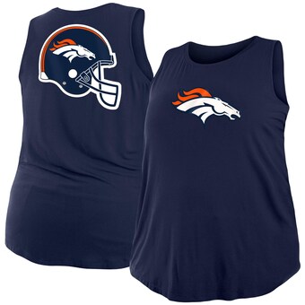 Women's Denver Broncos New Era Navy Plus Size Tank Top